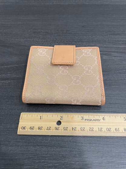 #119 GUCCI GG Canvas Compact Wallet