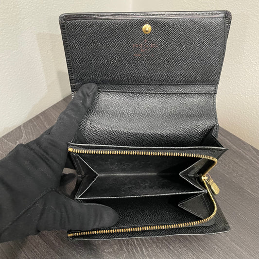 #123 LOUIS VUITTON Black Epi Leather Wallet