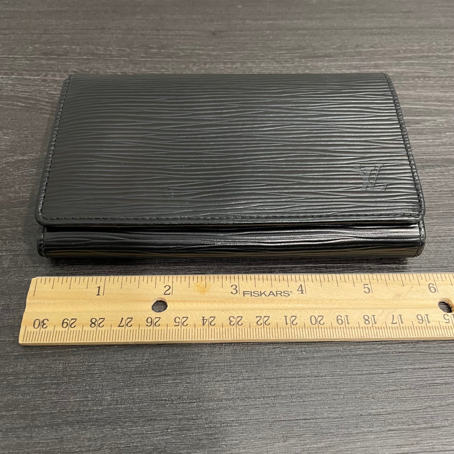 #123 LOUIS VUITTON Black Epi Leather Wallet