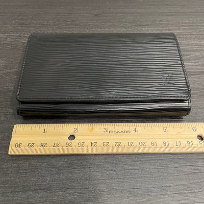 #123 LOUIS VUITTON Black Epi Leather Wallet