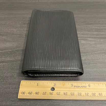 #123 LOUIS VUITTON Black Epi Leather Wallet