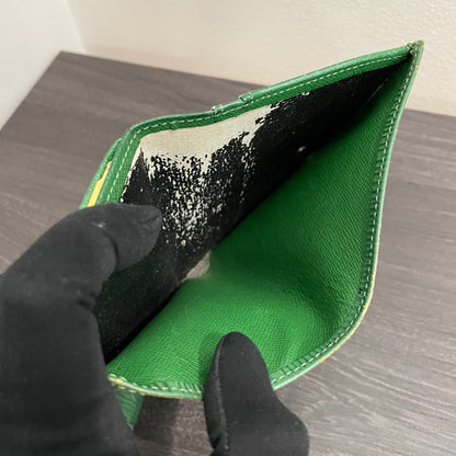 #124 LOUIS VUITTON Green Epi Leather Wallet