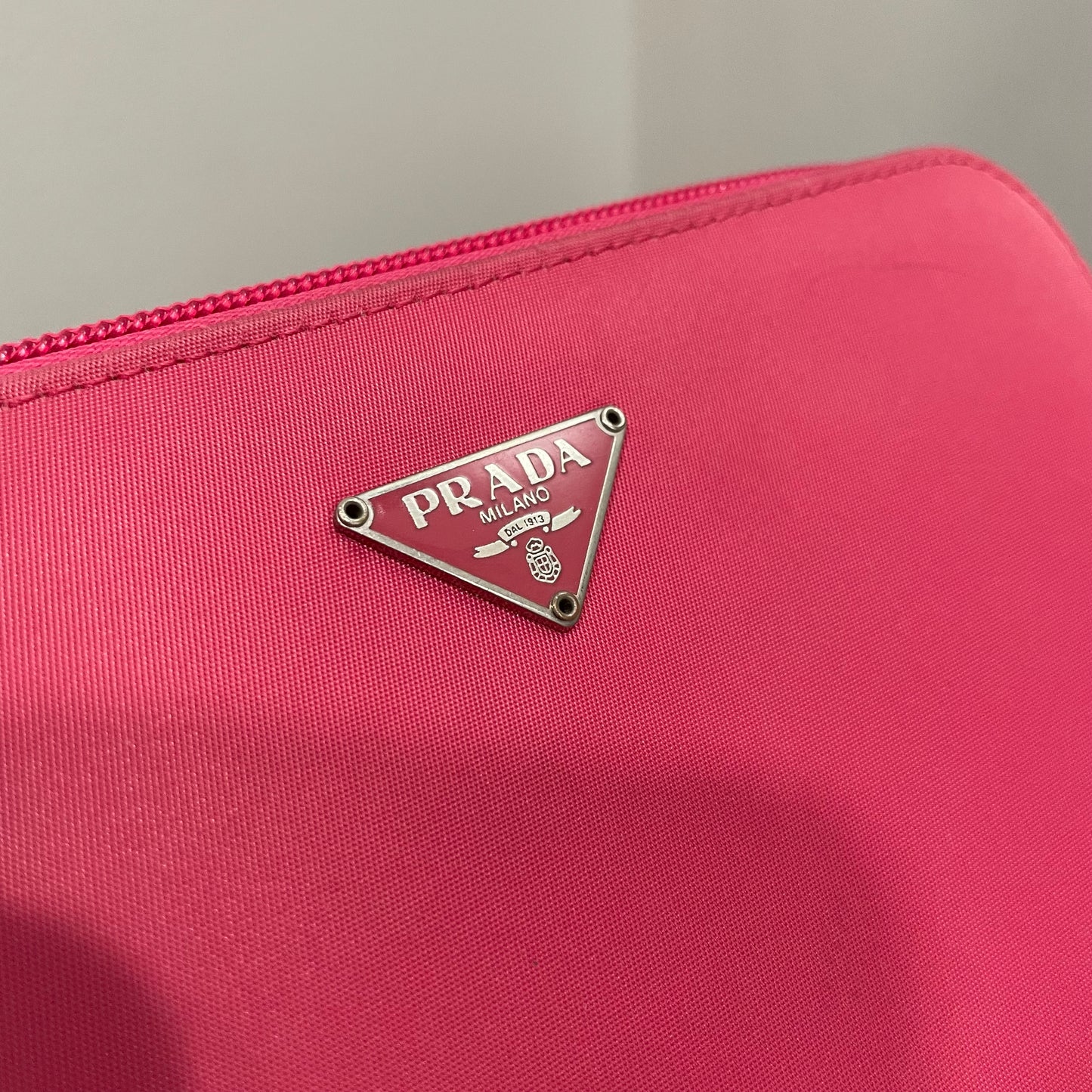 #129 PRADA Pink Nylon Zippy Wallet