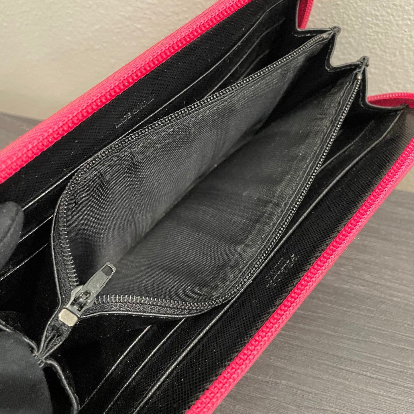 #129 PRADA Pink Nylon Zippy Wallet