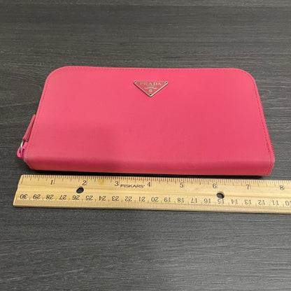 #129 PRADA Pink Nylon Zippy Wallet