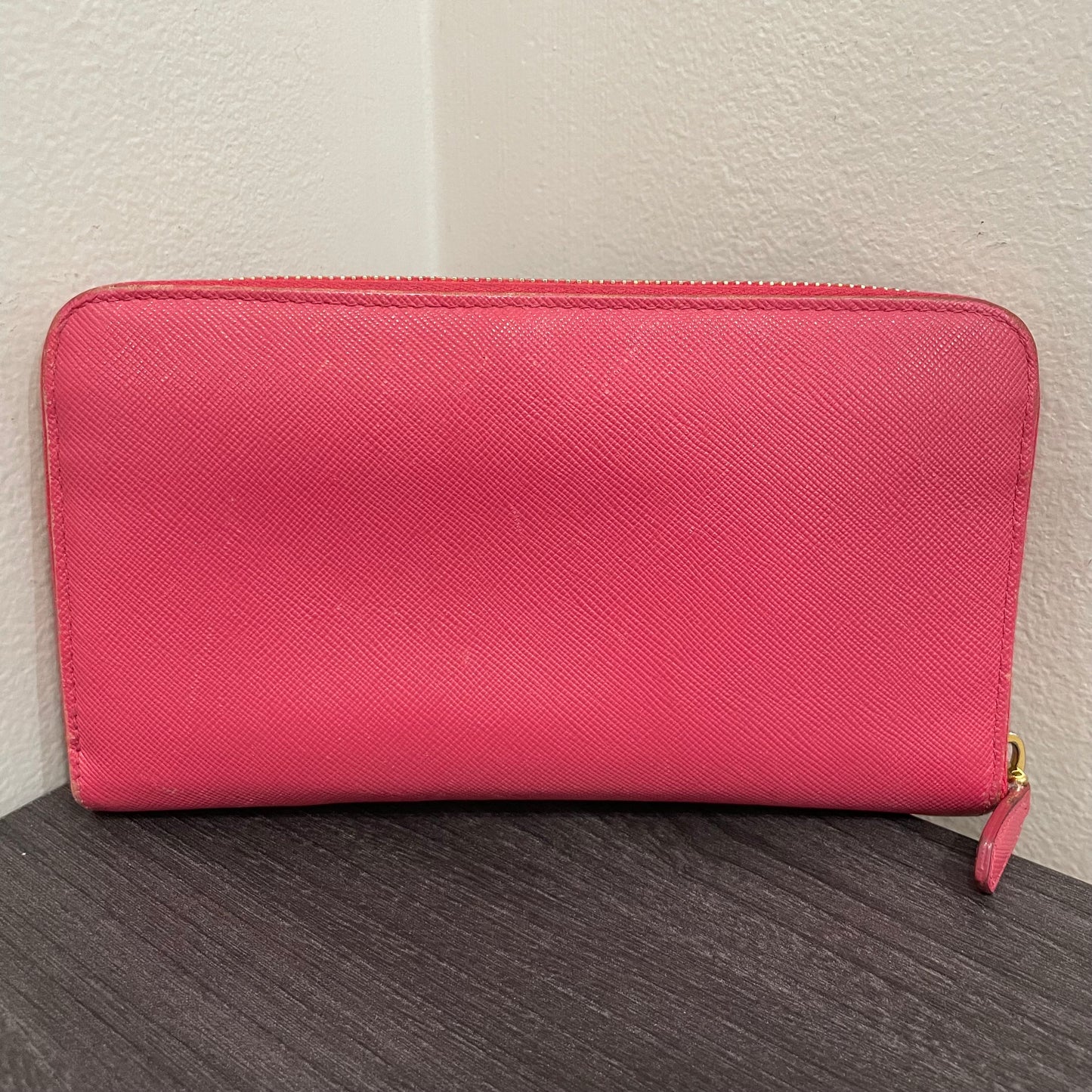 #132 PRADA Pink Leather Zippy Wallet