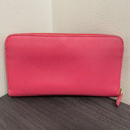 #132 PRADA Pink Leather Zippy Wallet