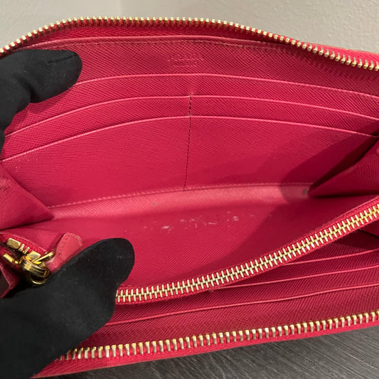 #132 PRADA Pink Leather Zippy Wallet