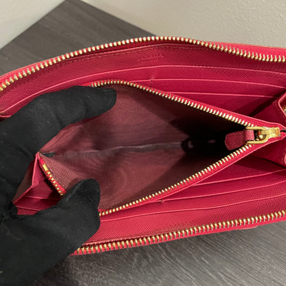 #132 PRADA Pink Leather Zippy Wallet