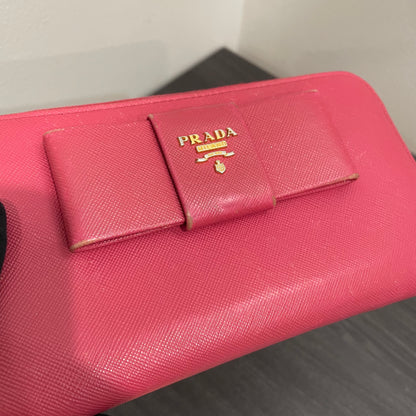 #132 PRADA Pink Leather Zippy Wallet