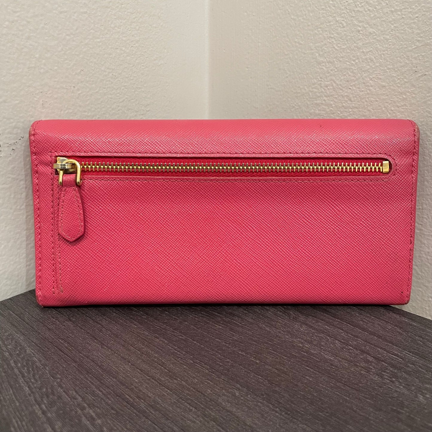 #133 PRADA Pink Bow Leather Wallet