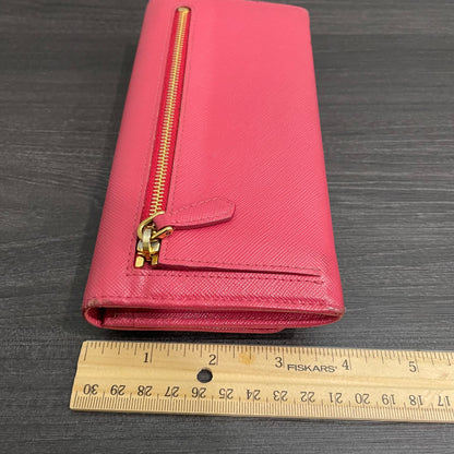 #133 PRADA Pink Bow Leather Wallet