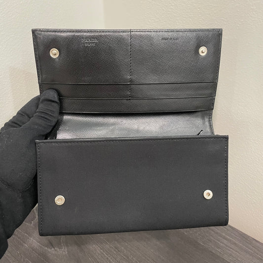#135 PRADA Black Nylon Wallet