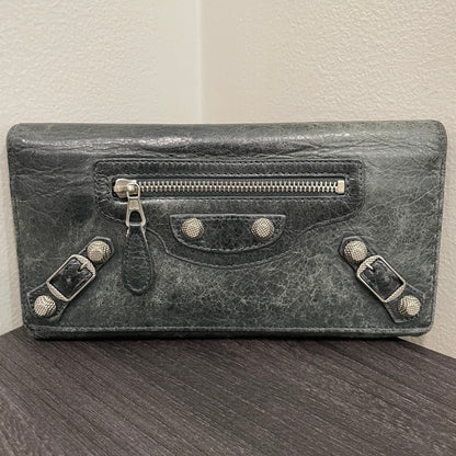 #138 BALENCIAGA Slate Black Leather Wallet