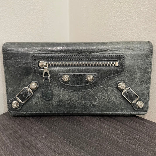 #138 BALENCIAGA Slate Black Leather Wallet