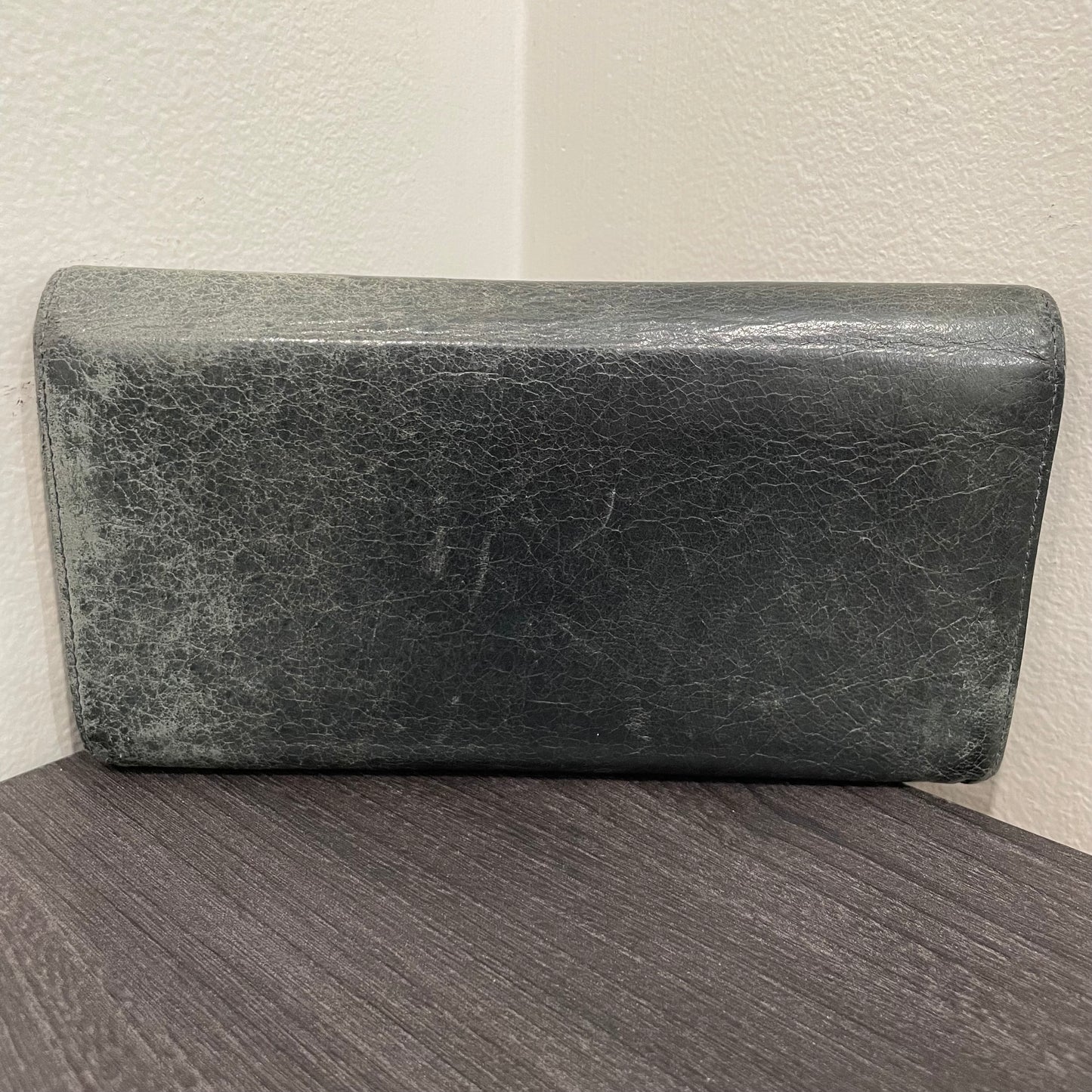 #138 BALENCIAGA Slate Black Leather Wallet