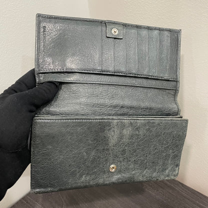 #138 BALENCIAGA Slate Black Leather Wallet