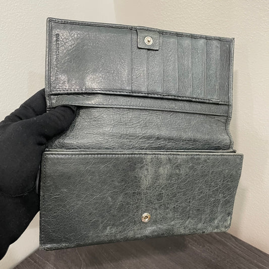 #138 BALENCIAGA Slate Black Leather Wallet