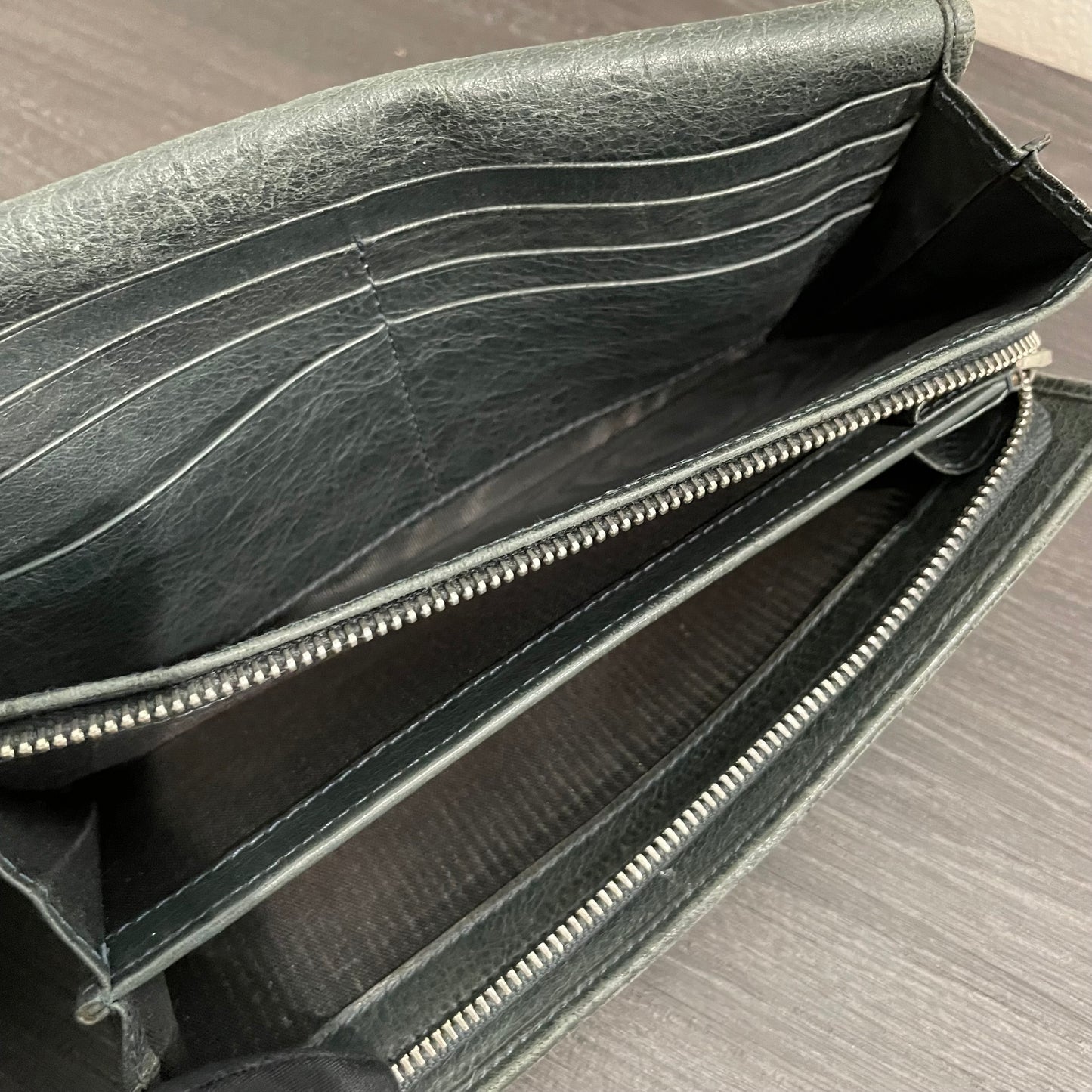 #138 BALENCIAGA Slate Black Leather Wallet