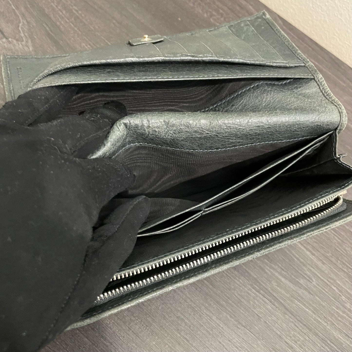 #138 BALENCIAGA Slate Black Leather Wallet