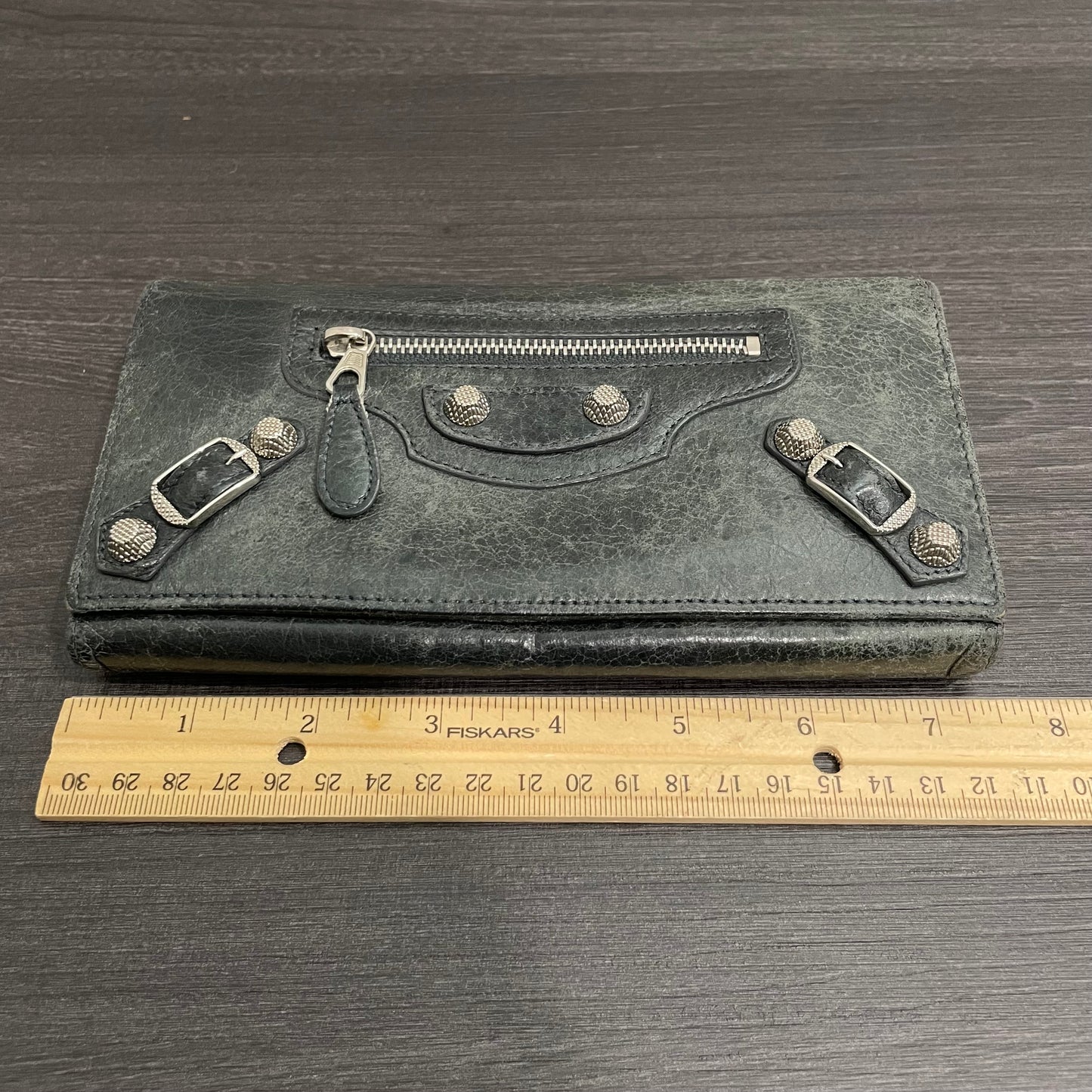 #138 BALENCIAGA Slate Black Leather Wallet