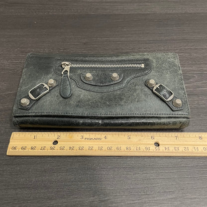 #138 BALENCIAGA Slate Black Leather Wallet