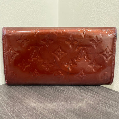 #143 LOUIS VUITTON Monogram Vernis Long Wallet