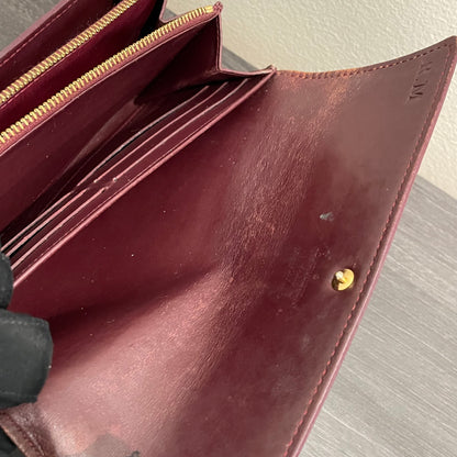#143 LOUIS VUITTON Monogram Vernis Long Wallet