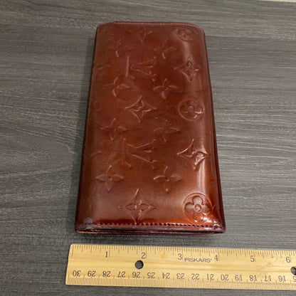 #143 LOUIS VUITTON Monogram Vernis Long Wallet