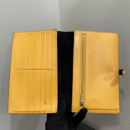 #146 CELINE Black Large Leather Wallet