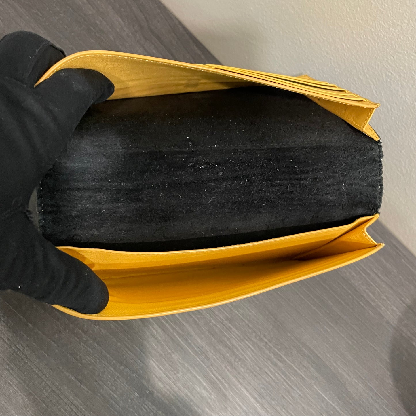 #146 CELINE Black Large Leather Wallet