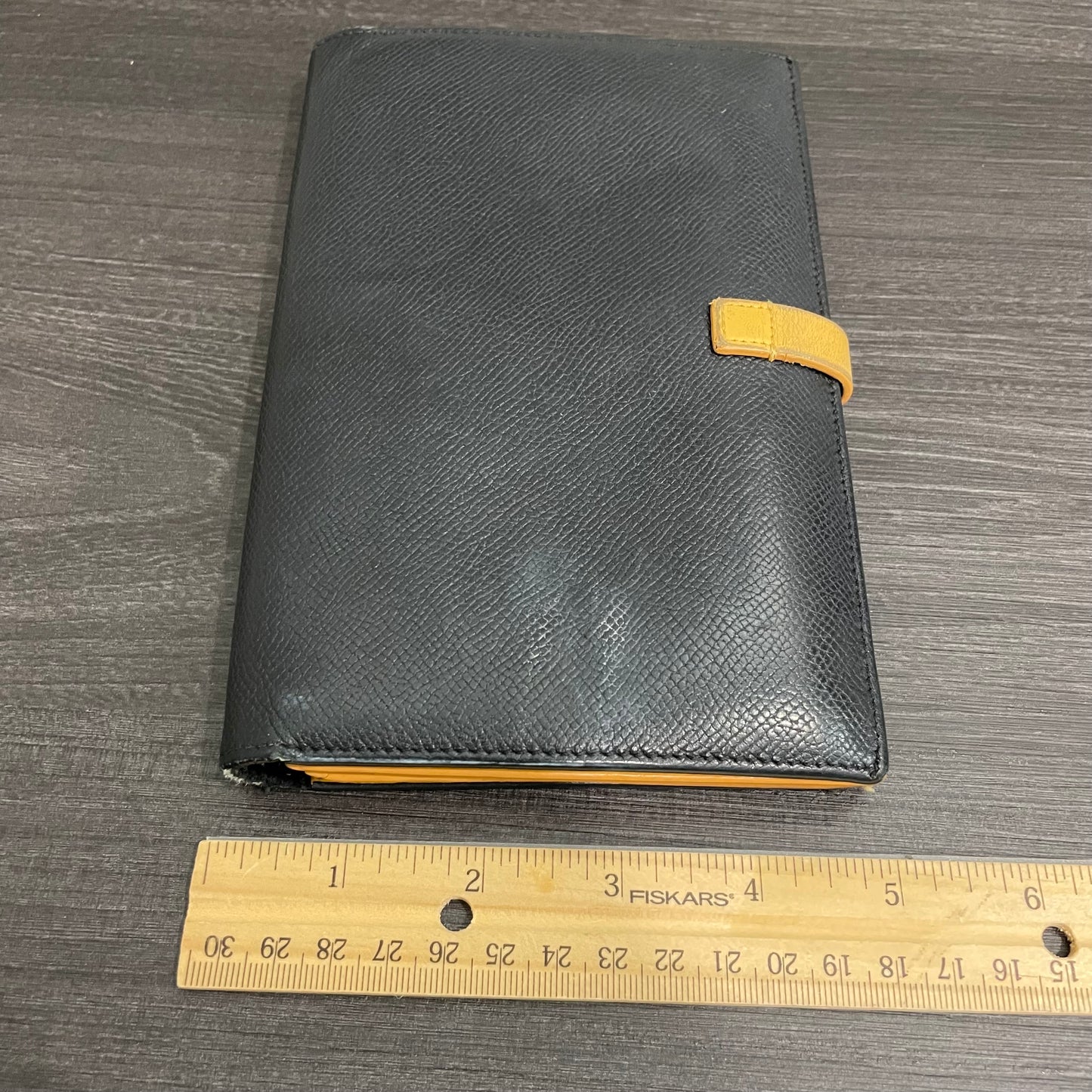 #146 CELINE Black Large Leather Wallet