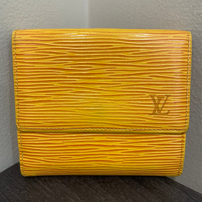 #156 LOUIS VUITTON Yellow Epi Leather Compact Wallet