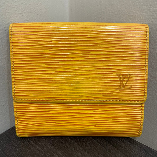 #156 LOUIS VUITTON Yellow Epi Leather Compact Wallet