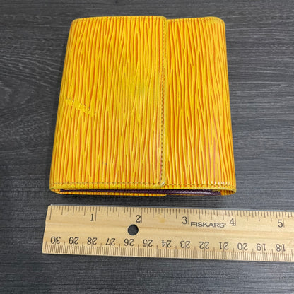#156 LOUIS VUITTON Yellow Epi Leather Compact Wallet