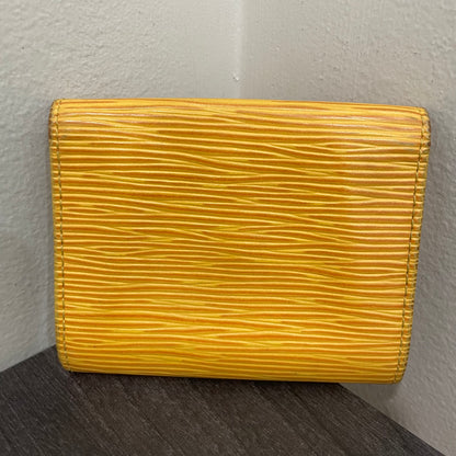 #160 LOUIS VUITTON Yellow Epi Leather Coin Purse