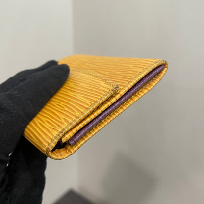 #160 LOUIS VUITTON Yellow Epi Leather Coin Purse