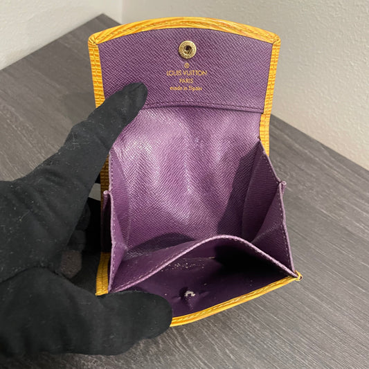 #160 LOUIS VUITTON Yellow Epi Leather Coin Purse