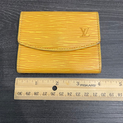 #160 LOUIS VUITTON Yellow Epi Leather Coin Purse