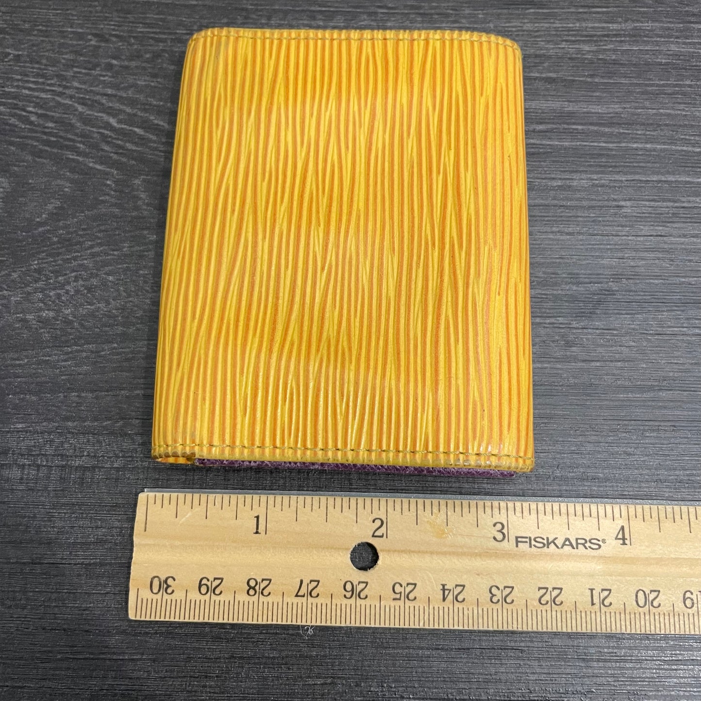 #160 LOUIS VUITTON Yellow Epi Leather Coin Purse