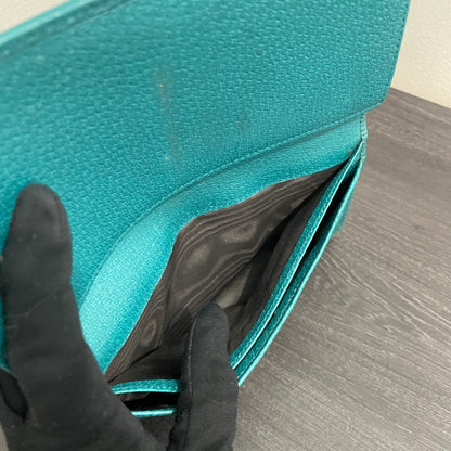 #166 GUCCI Blue GG Canvas Long Wallet