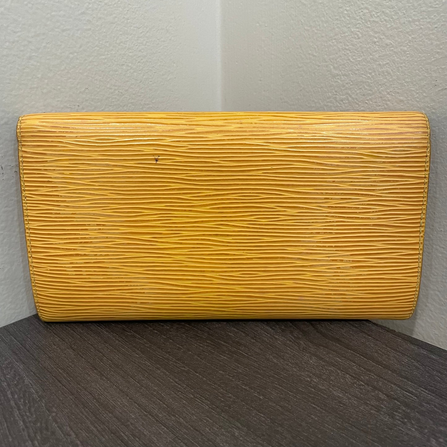 #169 LOUIS VUITTON Yellow Epi Leather Long Wallet