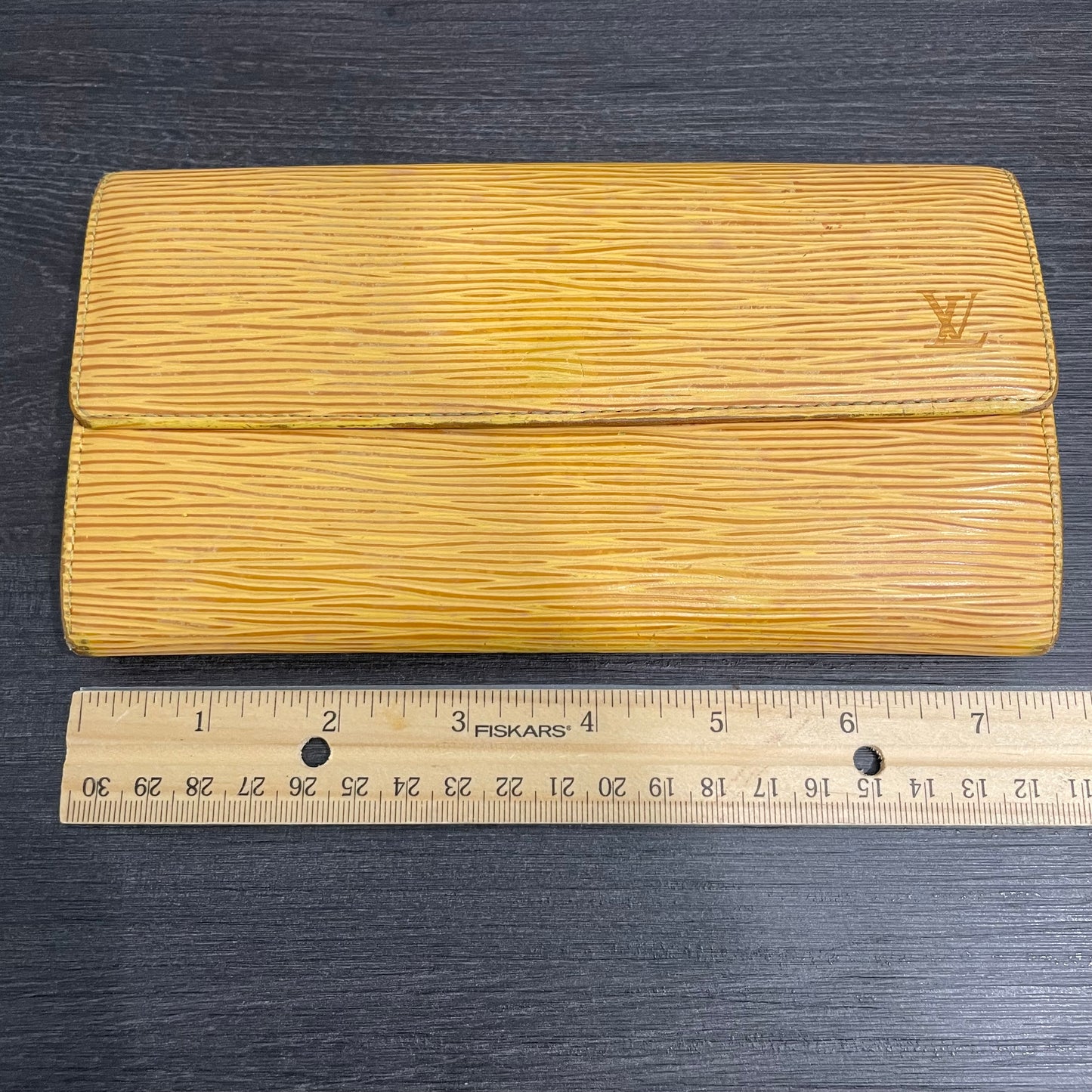 #169 LOUIS VUITTON Yellow Epi Leather Long Wallet