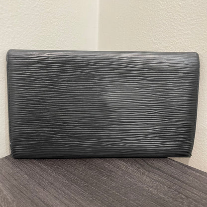 #171 LOUIS VUITTON Black Epi Leather Long Wallet