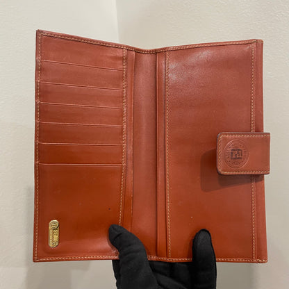 #172 FENDI Brown Leather Canvas Wallet