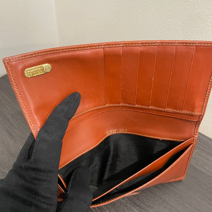 #172 FENDI Brown Leather Canvas Wallet