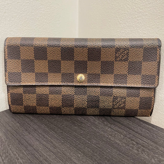 #178 LOUIS VUITTON Damier Ebene Long Wallet