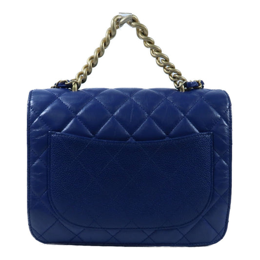 #116 CHANEL 2019 Blue 2Way Top Handle Bag MSRP $7,400