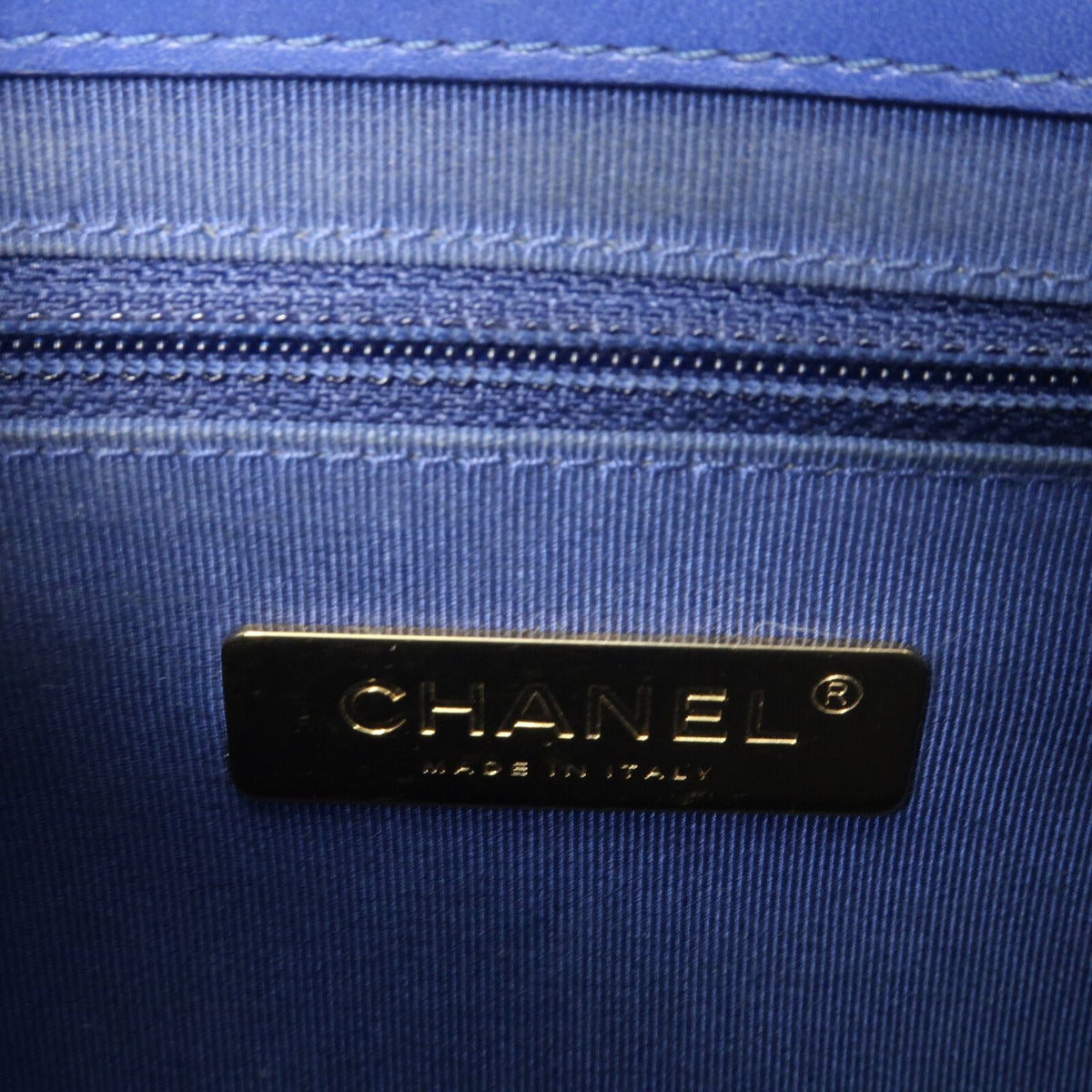 #116 CHANEL 2019 Blue 2Way Top Handle Bag MSRP $7,400