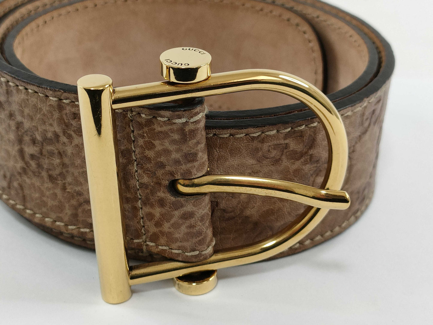 8811 GUCCI Guccissima Brown Leather Belt 80/32